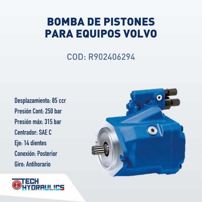 bomba de pistones para equipos volvo